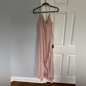 Lulu's Blush Asymmetrical Dress